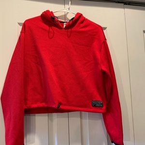 Pink cropped hoodie